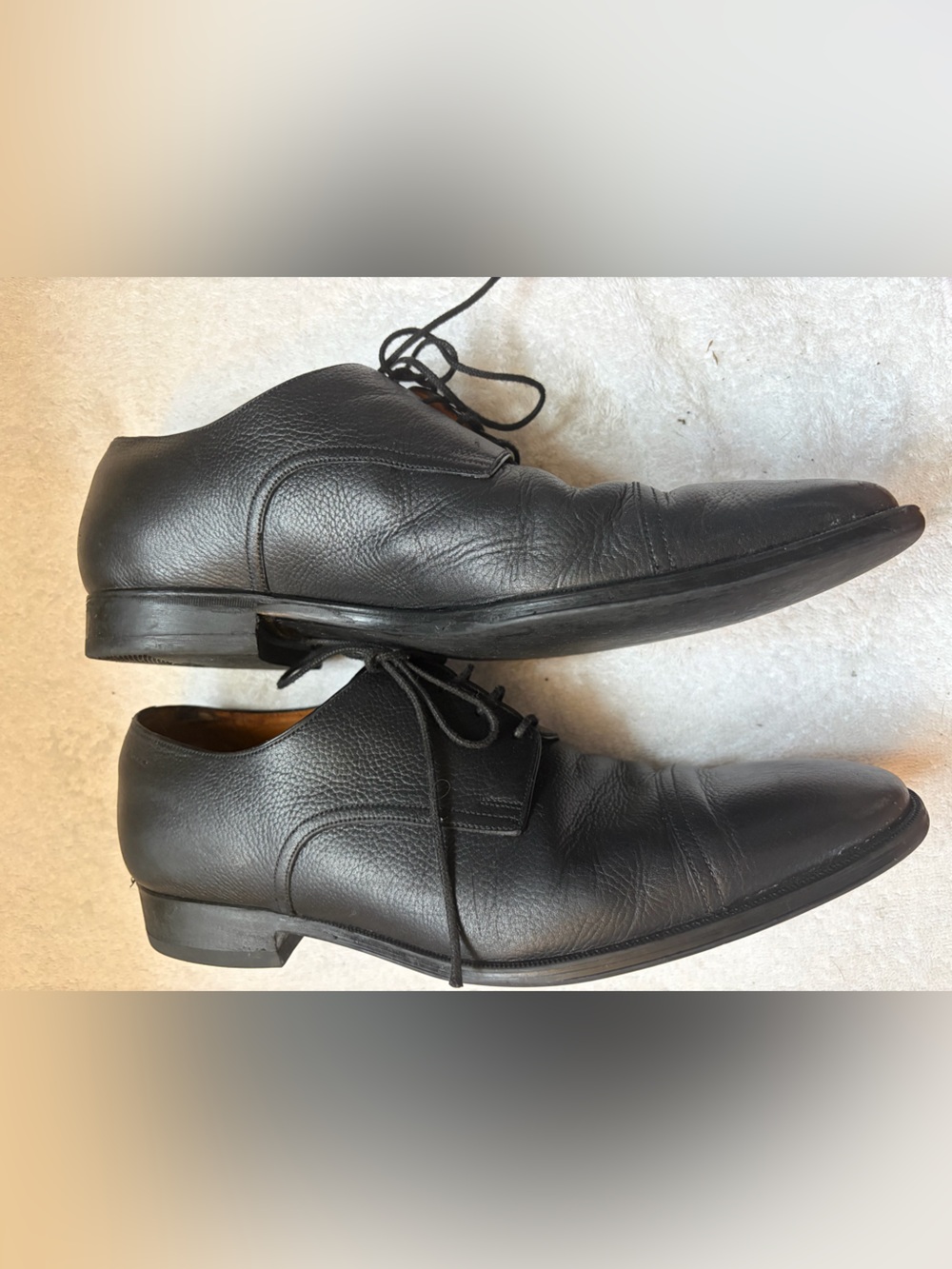 Bally’s Classic Men's Black Leather Derby Shoes